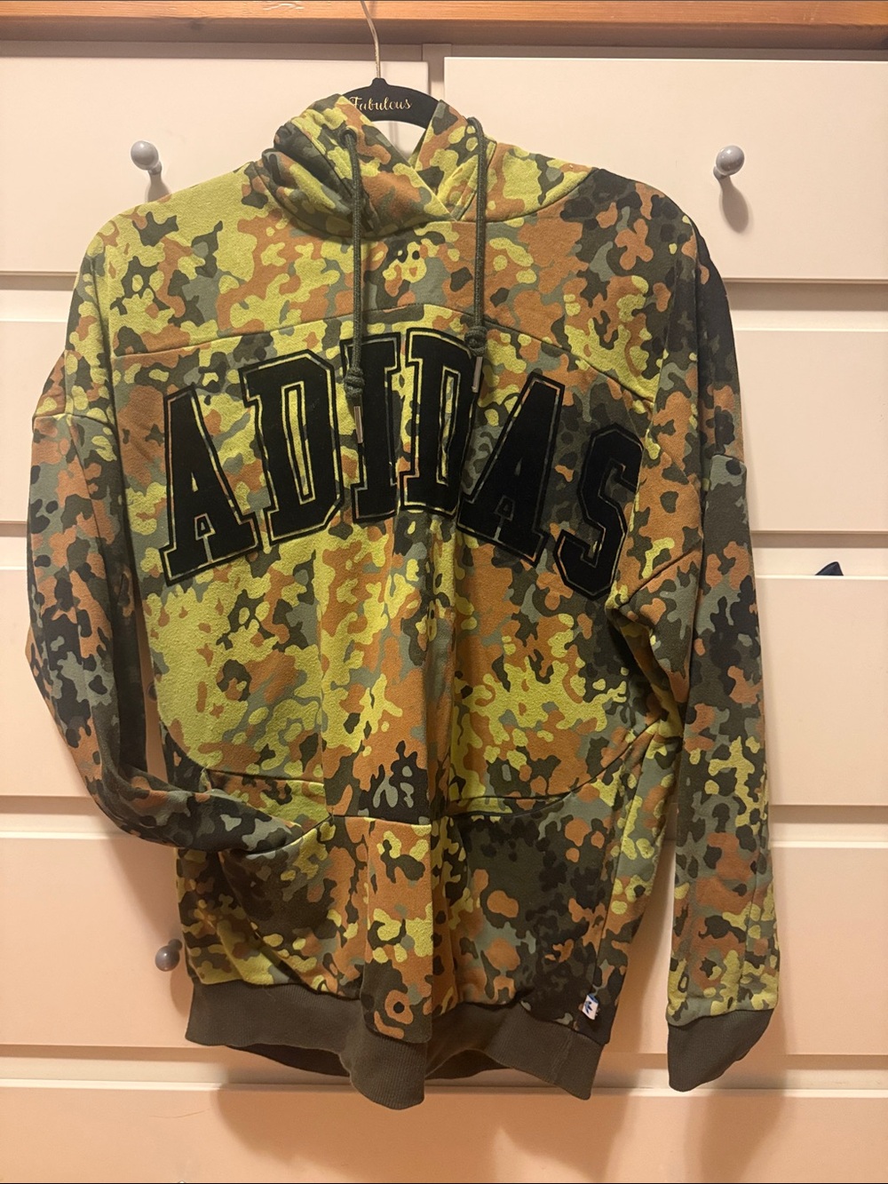 adidas Green & Brown Camo Hoodie Sweatshirt